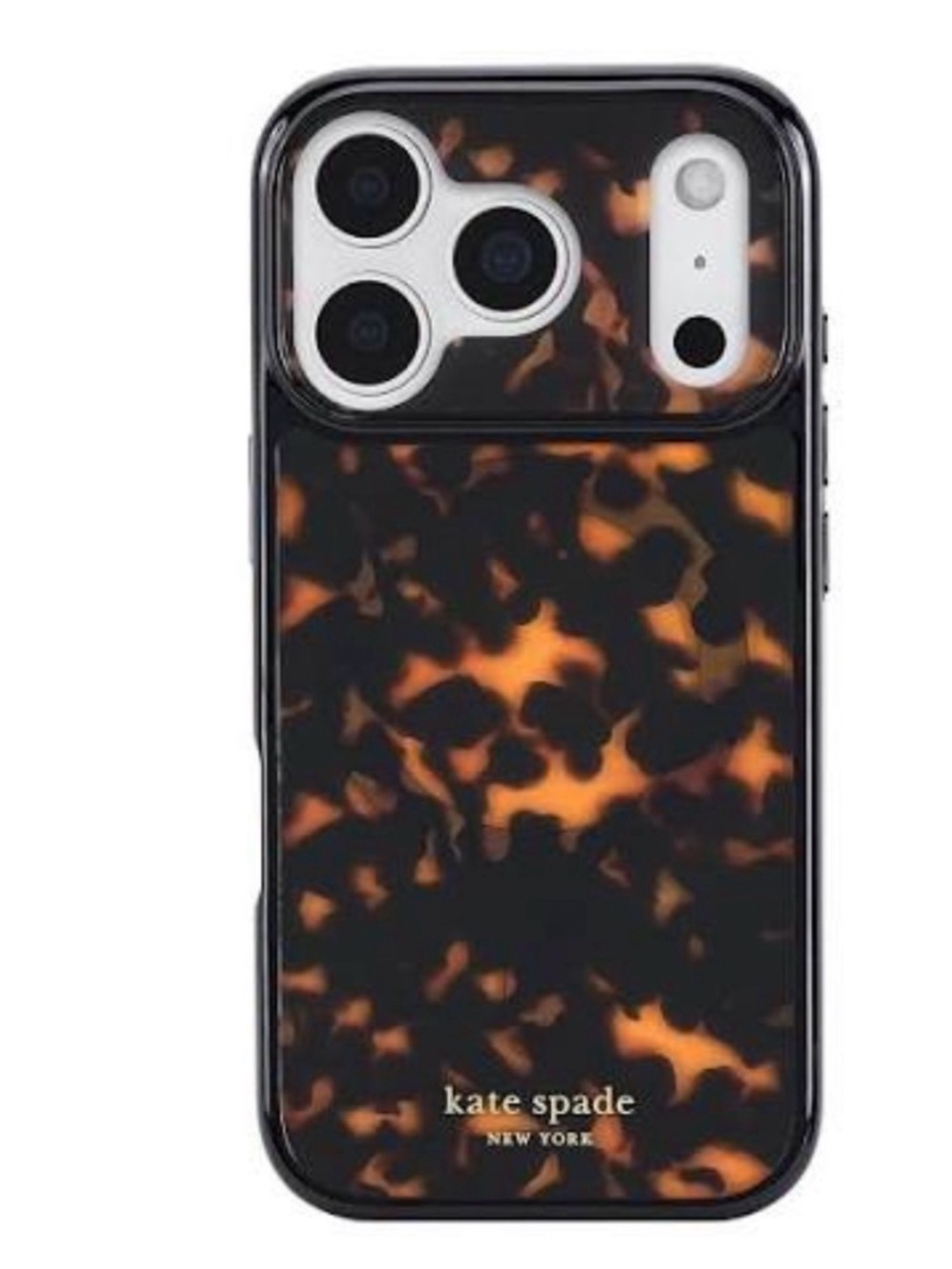 kate spade Tortoiseshell iPhone Case in Black and Amber